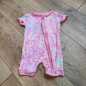 0-3 Months Girls bamboo Shortie Pjs